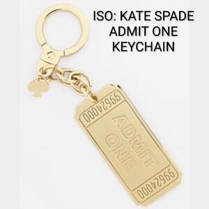 Kate Spade Admit One Ticket Keychain